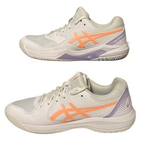 ASICS Women's Athletic Shoes in White, Orange, and Purple